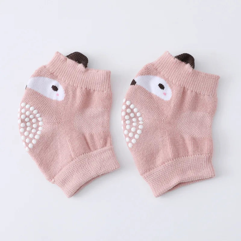 protège genoux bébé jaune orange bleu gris rose animaux oiseau tigre blanches sécurité enfants
