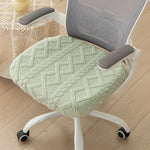 coussin chaise moderne zigzag bleu clair gris vert pastel polyester antidérapant extensible