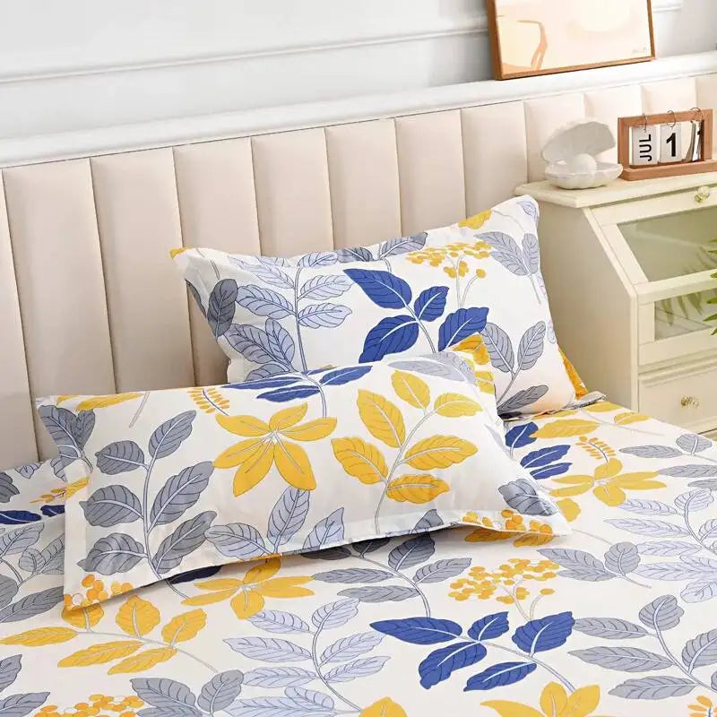 taies d'oreiller fleur bleu violet moderne non toxique polyester respectueux environnement