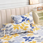 taies d'oreiller fleur bleu violet moderne non toxique polyester respectueux environnement