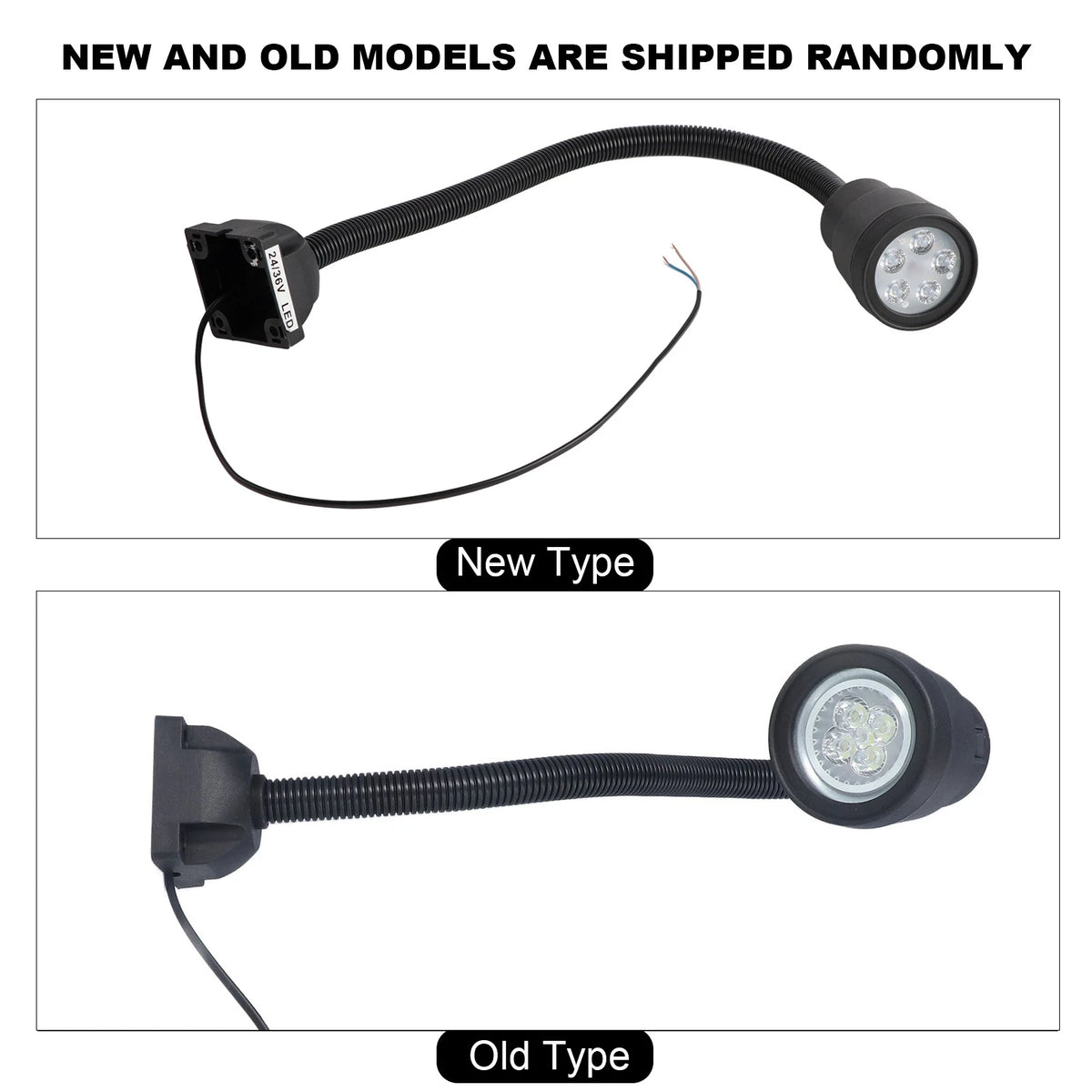 lampe flexible noir moderne base carrée câble électrique 360 degrés rotation led