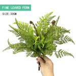 plantes artificielles feuilles fines vertes brunes modernes accrochables extérieures decoration murale naturelle