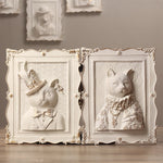 cadres decoratifs relief 3d animaux blanc classique baroque accessoires living room decoration