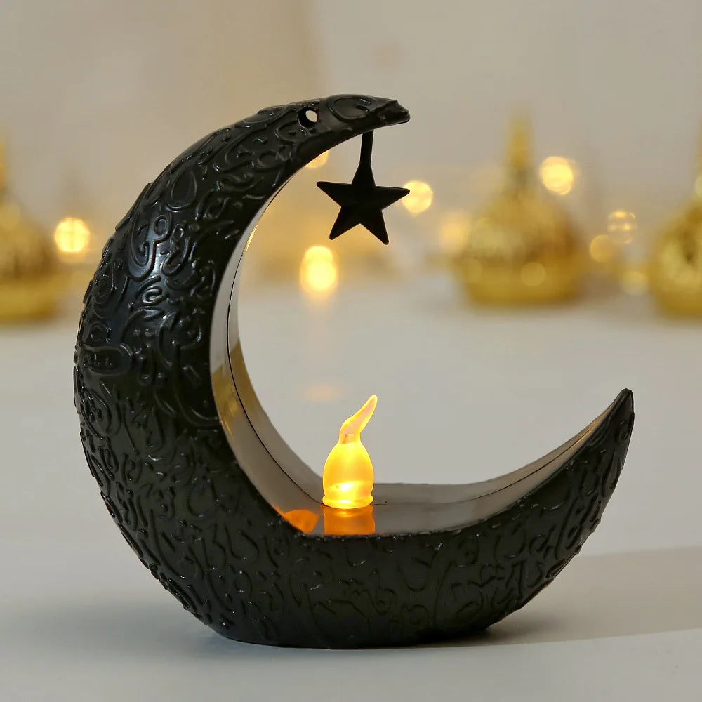 décorations ramadan lanternes or rouge noir blanches arabesques traditionnelles led vacances İslamiques