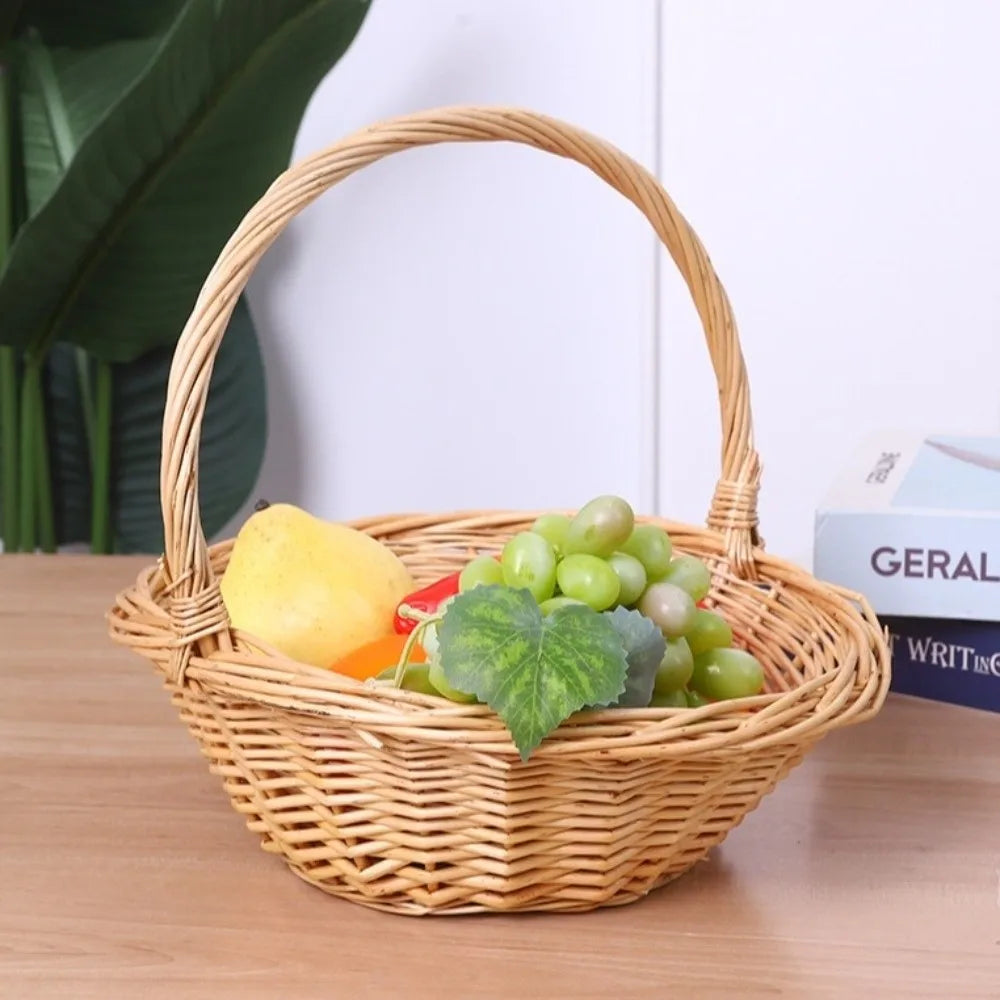 panier tressé osier naturel traditionnel rangement fruits légumes intérieur extérieur durable artisanal