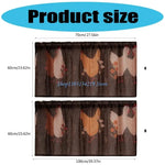 rideau marron foncé oiseaux fleurs rustique semi transparent 70cm 60cm 100cm 60cm