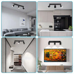 spot noir moderne acrylique light ring aluminium gu10 25w led replaceable