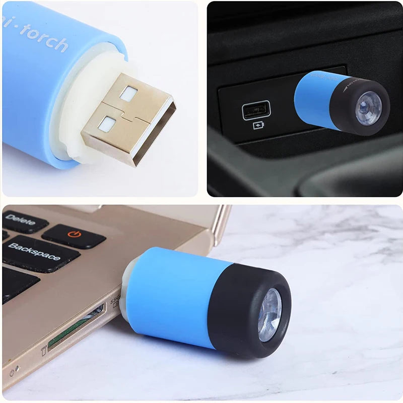 torche led rechargeable portable mini annuaire clé interrupteur on off camping urgence