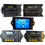 contrôleur led programmable wifi noir 12v 24v 5canaux 20a rgbw cct dim clips lcd