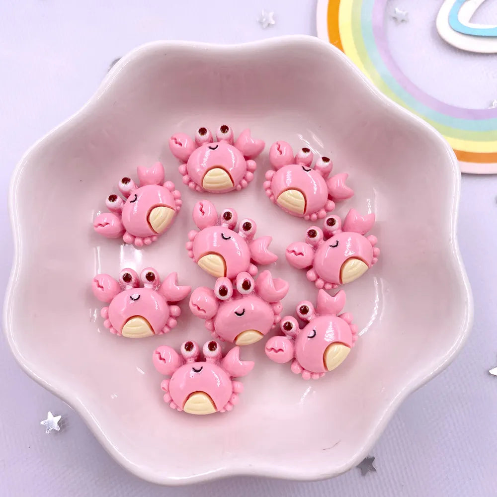 pendentifs résine colorée crabe étoile tortue poissons décoratifs cartoon 14+
