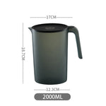 carafe eau plastique 2000ml 2500ml blanc bleu rose verte moderne minimaliste poignée couvercle logo