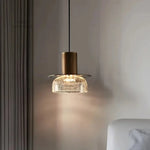suspension lumineuse moderne verre craquelé transparent doré ampoules led 220v 240v moderne intérieur