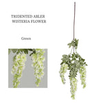 décoration intérieure guirlande fleurs artificielles bleu blanc rose vert naturel