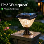 lampe solaire led ip65 étanche rgb automatisée moderne transparente motifs géométriques fixée