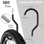 crochet mural acier noir support rangement outils garage vélo escabeau fixation vis