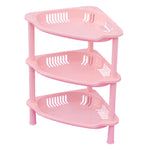 étagère modulaire salle bain niveaux rangement moderne réutilisable plastique sans BPA rose bleu vert