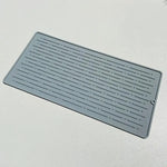 tapis cuisine silicone gris rayures horizontales moderne anti dérapant suctionversible
