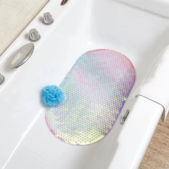 tapis bain antidérapant transparent poissons oiseaux motifs animaux moderne salle bain pvc bulles adhésif