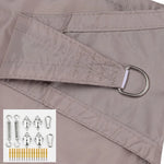 voile triangulaire beige clair moderne eyelets tension fixations 2x2m 3x3m 3.6x3.6m 5x5m