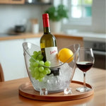 seau glace transparent 8l moderne élégant bouteilles vin bière glaçons fruitsextérieur champenois