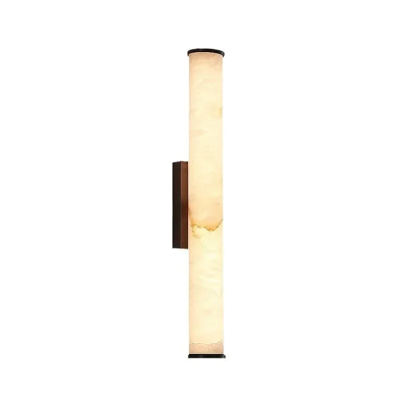 applique murale moderne marbre naturel cuivre lampe led salon chambre coucher décoration luxe