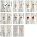 rideaux blancs plissés moderne ruban papillon 50cm fixe decoration chambre