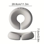 oreiller mousse mémoire forme rond coussin tête face support gris moderne