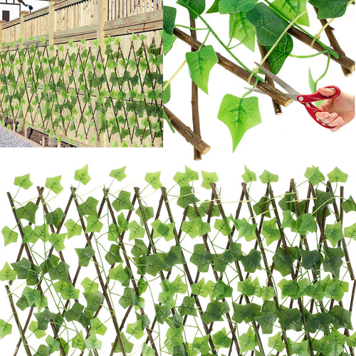 clôture végétale artificielle feuilles lierre treillis extensible résistance pourriture écologique facile