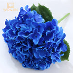 bouquet artificiel hortensia bleu rose blanc moderne vase