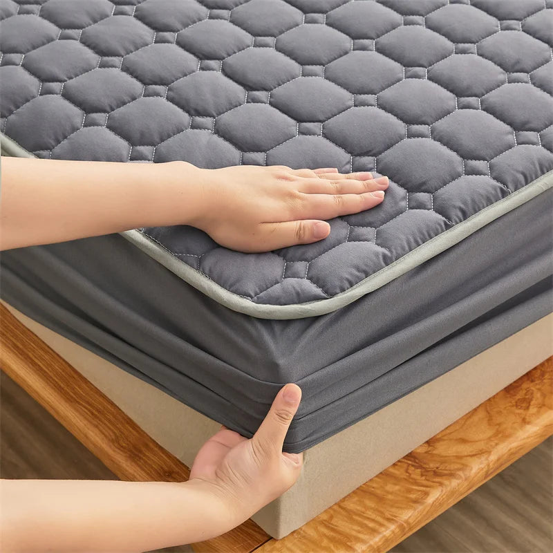 Drap-housse kaki foncé 180x200 matelas