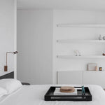 lampe murale moderne noir lisse fixée interrupteur tactile led base