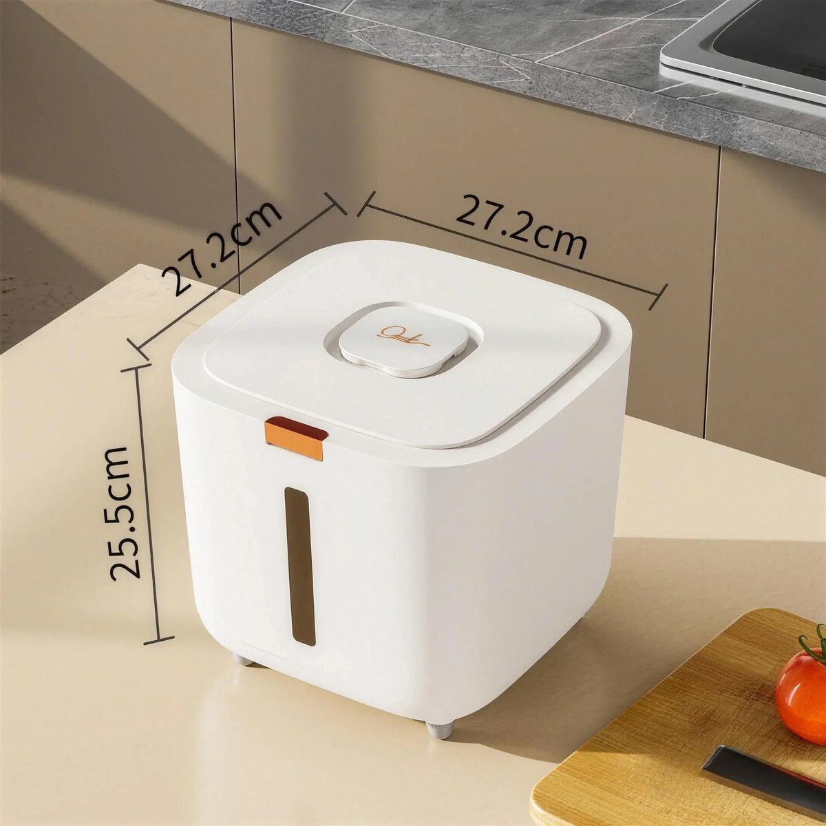 boîte conservation alimentaire blanche anti insectes hermétique 5kg 10kg moderne