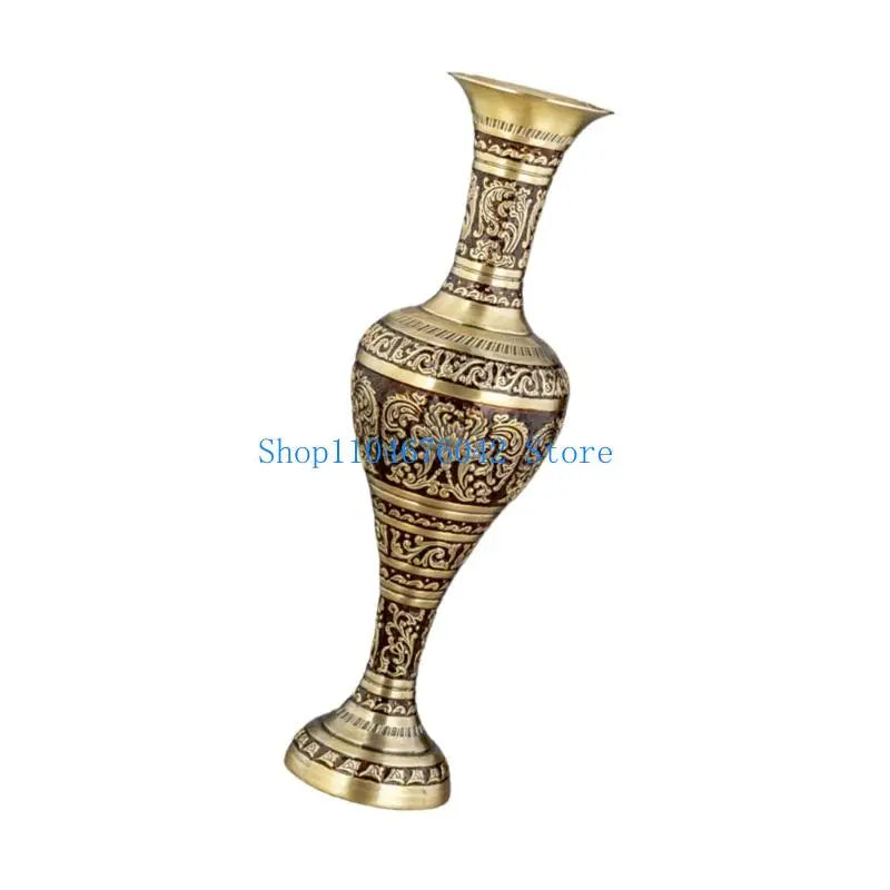 vases decoratifs metal motifs floraux or classique decoration intérieure arrangements