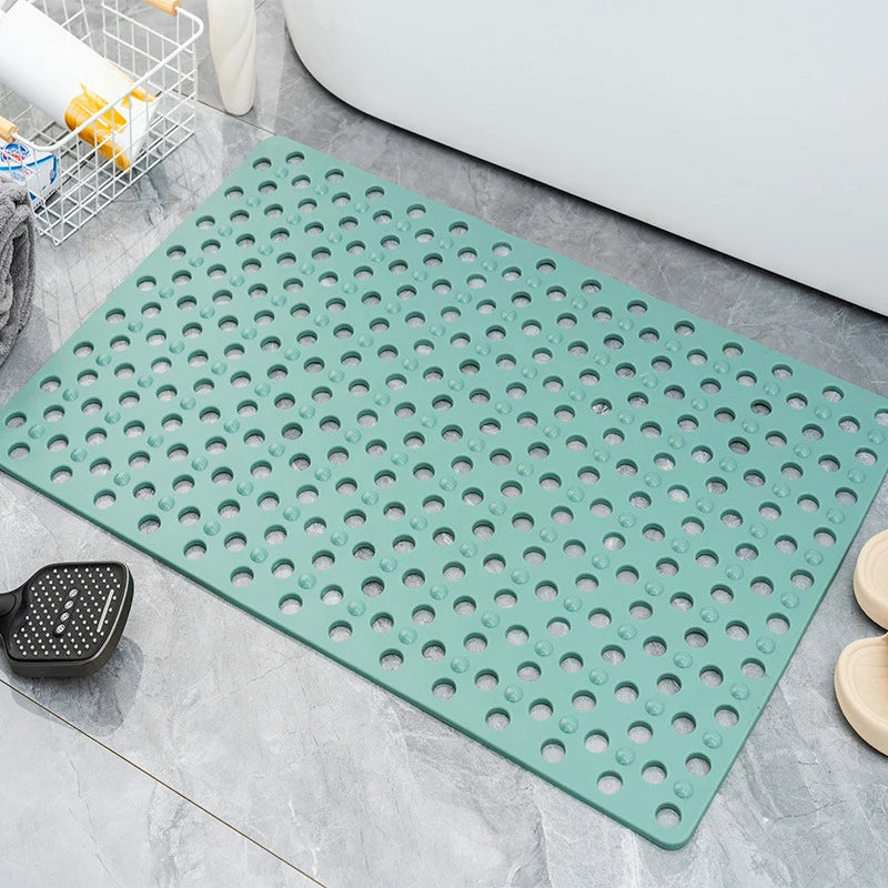 tapis bain antidérapant microfibre perforations modernes couleurs variées rose gris bleu vert violet minimaliste