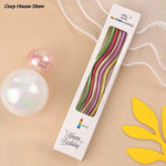 Bougies flexibles multicolores rayures modernes or vert rose violet adhésif festives enfants