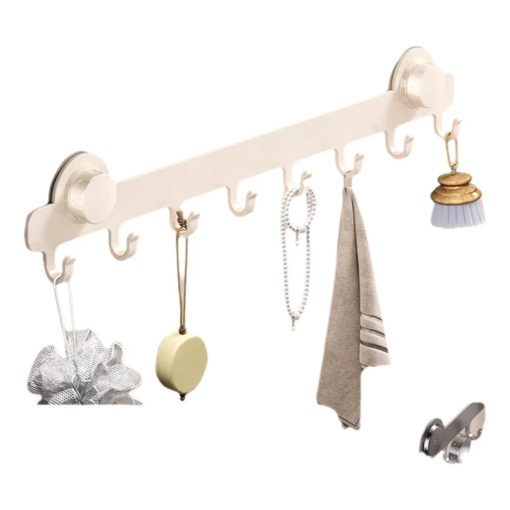 porte serviettes mural ventouse crochets gris moderne salle bain