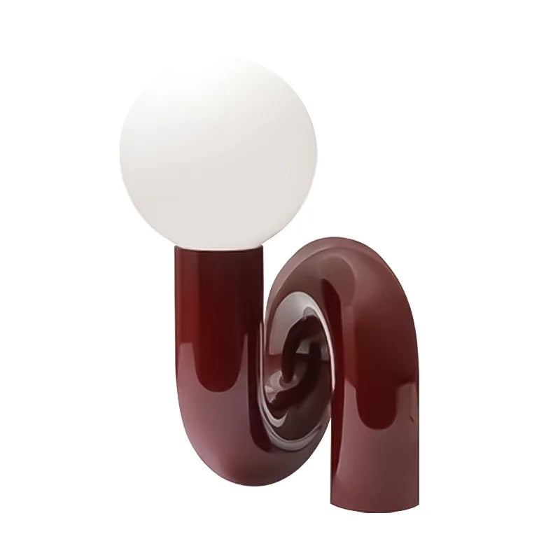 lampe table moderne rouge bleu blanc rose ampoules led verre dépoli italien basse consommation
