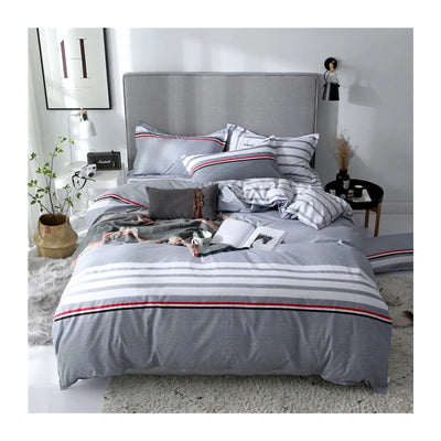 Housse de couette 220x240 en coton microcarence style carreaux jaune pour lit double