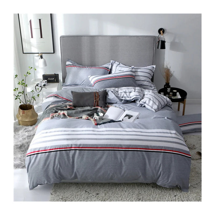 Housse de couette 220x240 en coton microcarence style carreaux jaune pour lit double