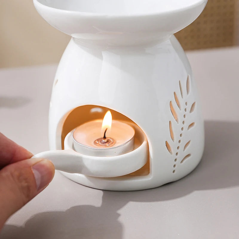 diffuseur d'odeur moderne blanc motifs floraux découpés décoration intérieure