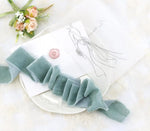 ruban velours polyester largeur 4cm beige blanc vert pastel marron foncé décoration mariage diyOpaque
