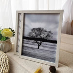 cadre photo bois naturel classique 10x15cm 15x20cm 20x59cm pièces texture arbre noir blanc