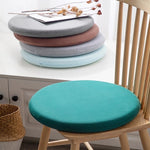 coussin rond polyester fibre massage doux moderne vert bleu clair gris rose 30 35