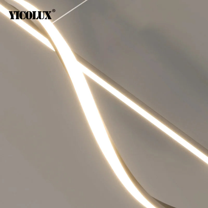 lampe suspendue moderne blanc ondulé salle manger chambre salon étude hallôtel