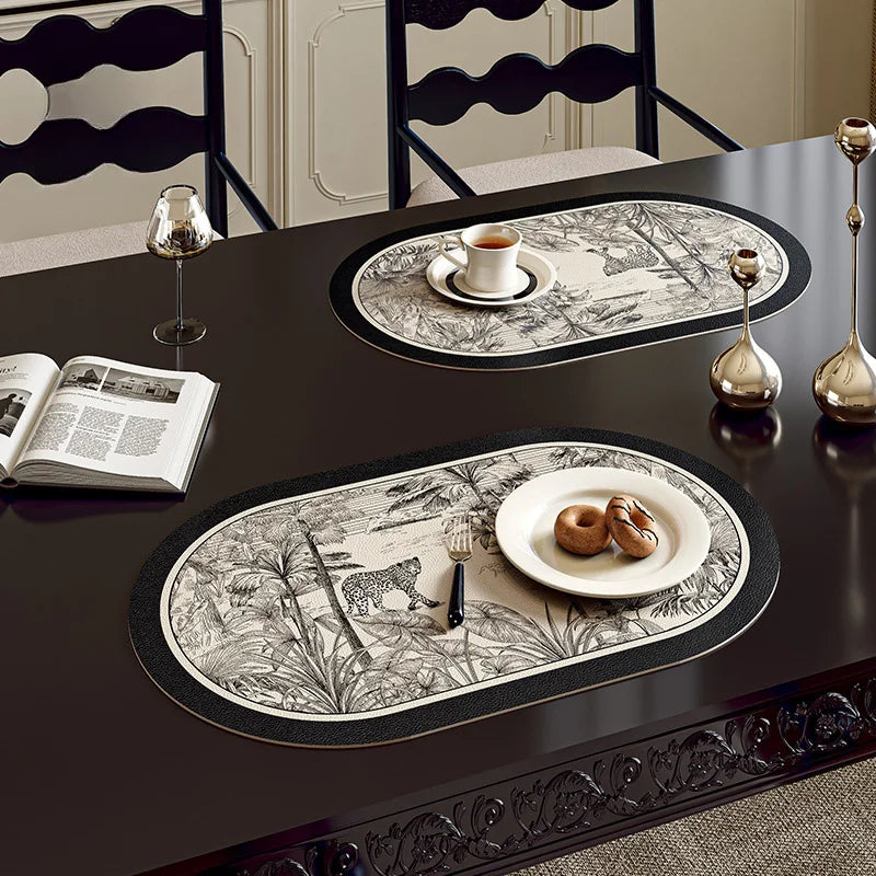 serviette table verte classique fleurs lin respectueux environnement 30x45cmversible facile nettoyer