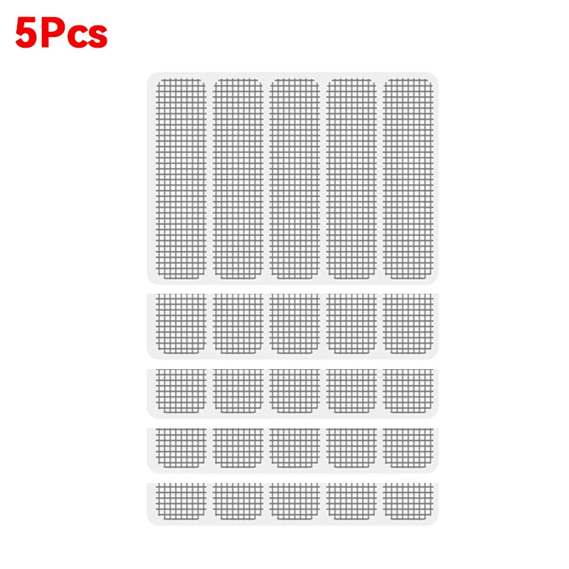 sticker réparation moustiquaire porte fenêtre adhésif gris clair transparent maille carrée fine utilitaire