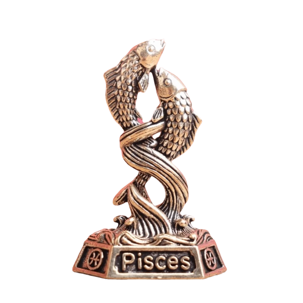 statues zodiacales bronze doré détaillées classiques signes astrologiques ornements décorations figurines