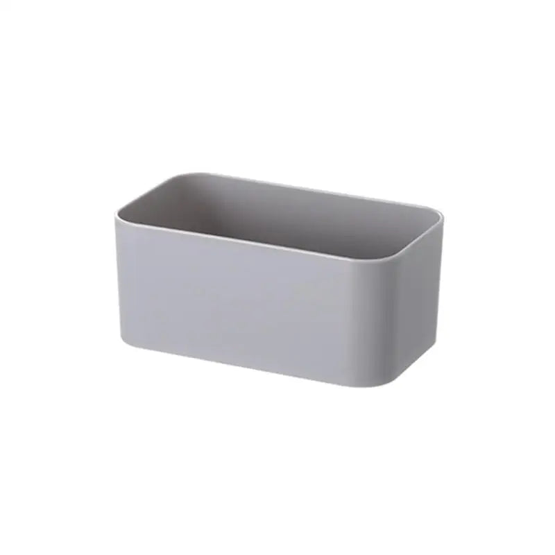 boîtes rangement murales adhésives modernes plastique blanc gris salle bain respectueuses environnement