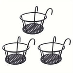 supports pots fleurs suspendus métal motif ajouré décoratifs balcon porcheextérieur