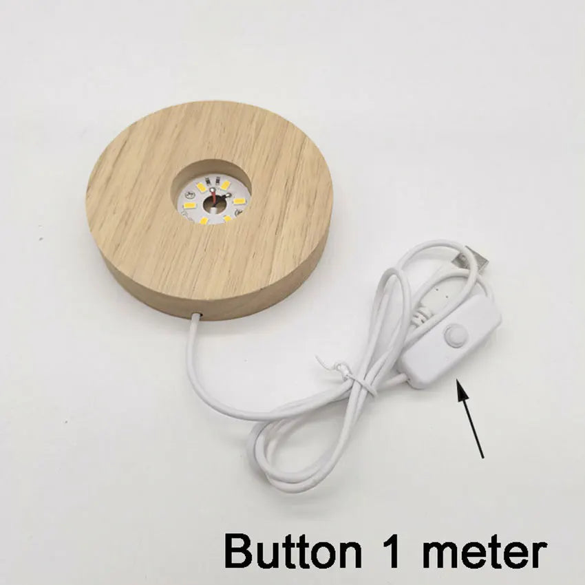lampe table bois naturel texture moderne câble usb interrupteur lumière led blanc